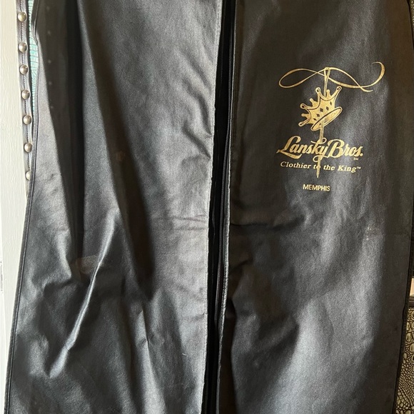 suede coat with topaz embellishments & grey paisley silk lining. - Picture 6 of 6